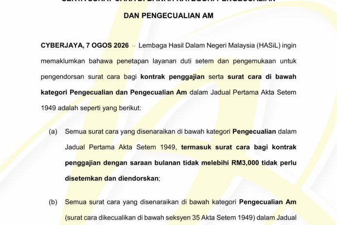 HASiL Clarifies Stamp Duty on Employment Contracts: RM3,000 Salary Threshold and Supplementary Documents